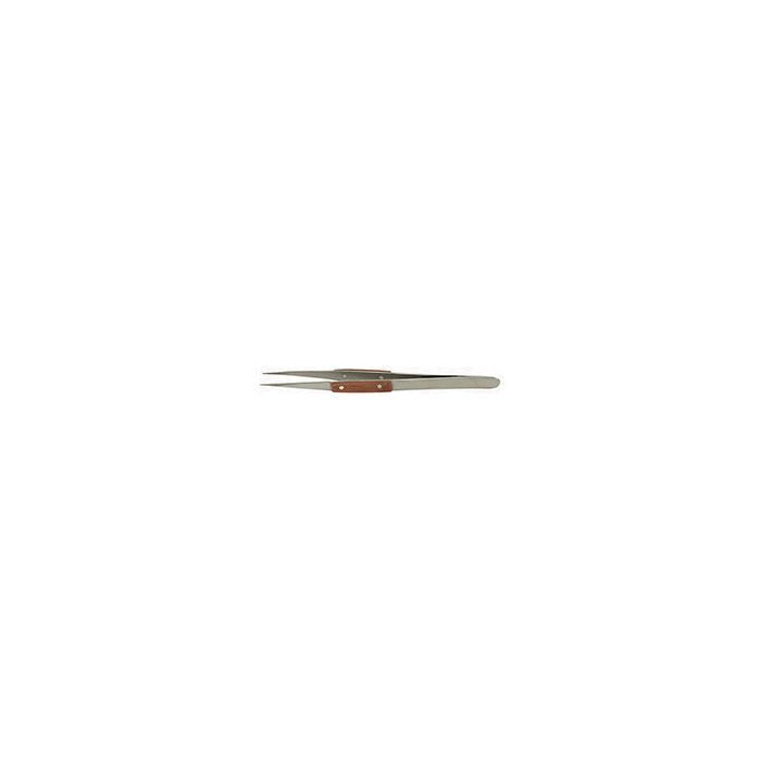 Value-Tec 62.MS fibre grip strong slim tweezers, style 62, serrated pointed tips, 165mm, magnetic stainless steel