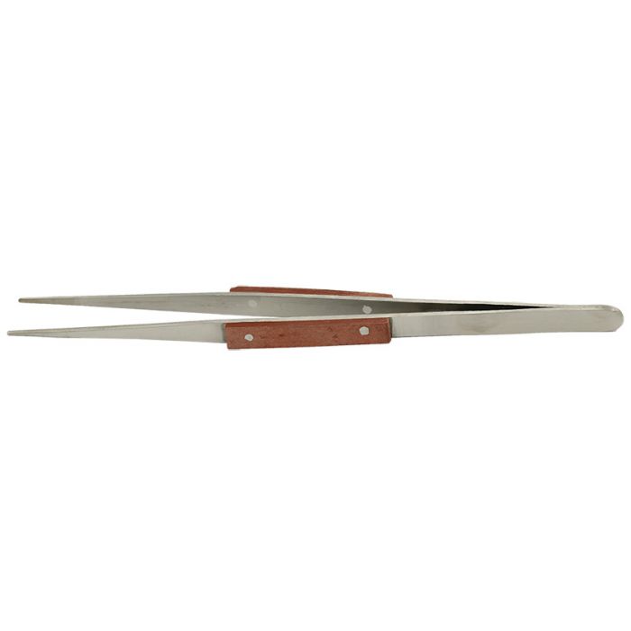 Value-Tec 82.MS fibre grip strong slim tweezers, style 82, serrated blunt tips, 200mm, magnetic stainless steel