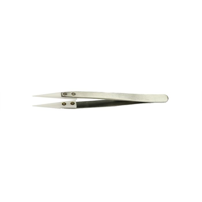 Value-Tec 1.ZTA ceramic tips tweezers, sharp tips, 132mm