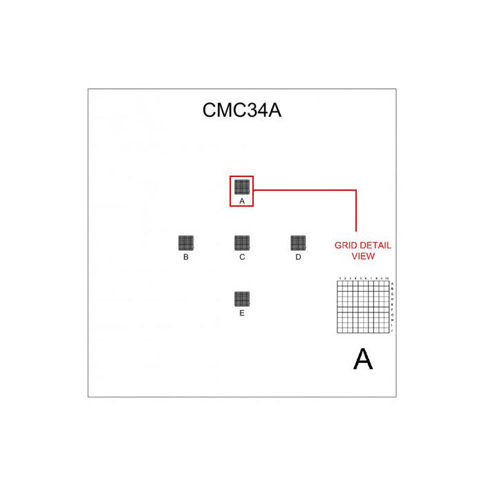 CMC34A correlative coverslips 5 x 1x1mm with 0.1mm divisions