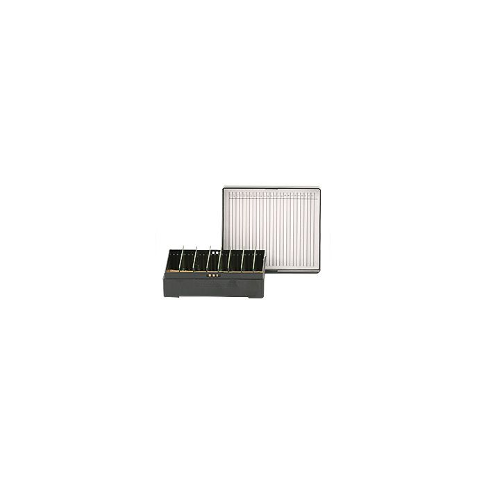 Micro-Tec M25K slide storage box for 25 standard 75x25mm slides, black