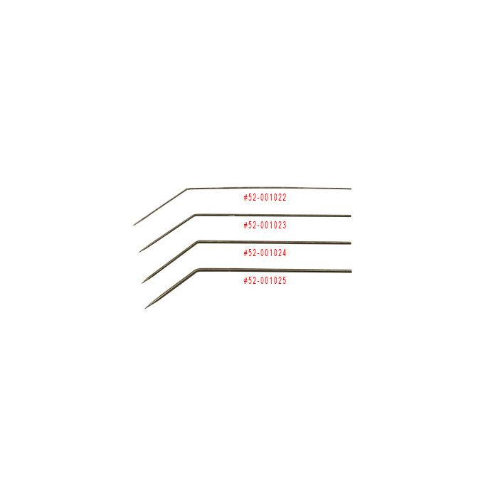 Micro-Tec NA series angled fine needle probes, stainless steel, 2x0.25mm, 2x0.35mm, 2x0.45mm, 2x0.55mm