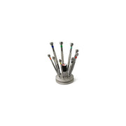 Value-Tec S9 screwdriver set with round aluminium base, 0.5 Гўв‚¬вЂњ 2.5mm blades