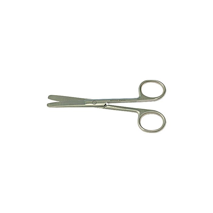 EM-Tec B11 microscopy lab scissors, blunt tips, straight, 110mm, 410 st. st.