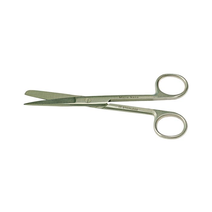 EM-Tec H15 microscopy lab scissors, sharp/blunt tips, straight, 150mm, 410 st. st.