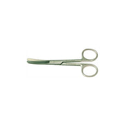 EM-Tec B11C microscopy lab scissors, blunt tips, curved, 110mm, 410 st. st.