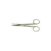 EM-Tec H11C microscopy lab scissors, sharp/blunt tips, curved, 110mm, 410 st. st.