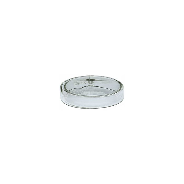 Micro-Tec borosilicate glass petri dish w. lid, 75mm diameter