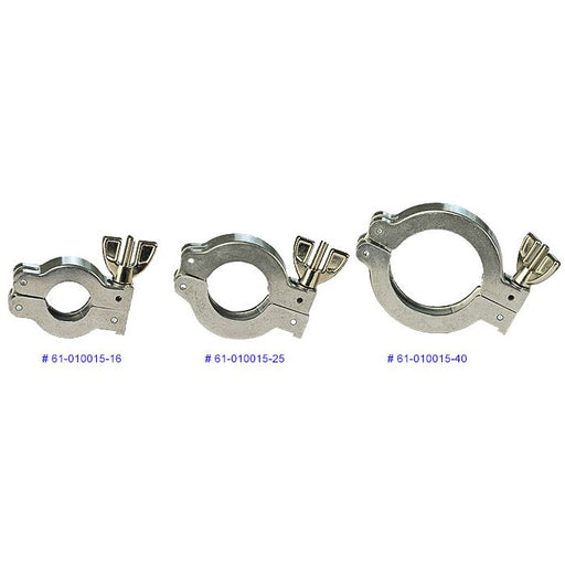 DN50KF quick release hinged wing nut clamp, aluminium