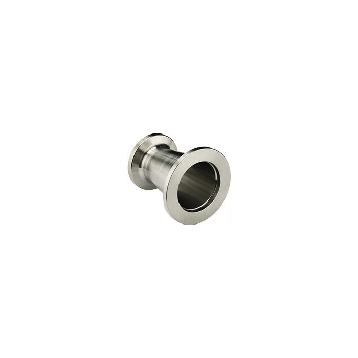 EM-Tec conical vacuum reducer from DN40KF to DN16KF, 304 stainless, 40mm long